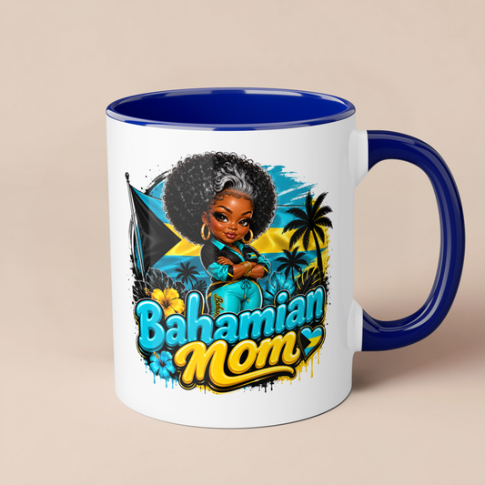 Bahamas Mom Coffee Mug — 'Bahamian Mom' Accent 11oz Gift