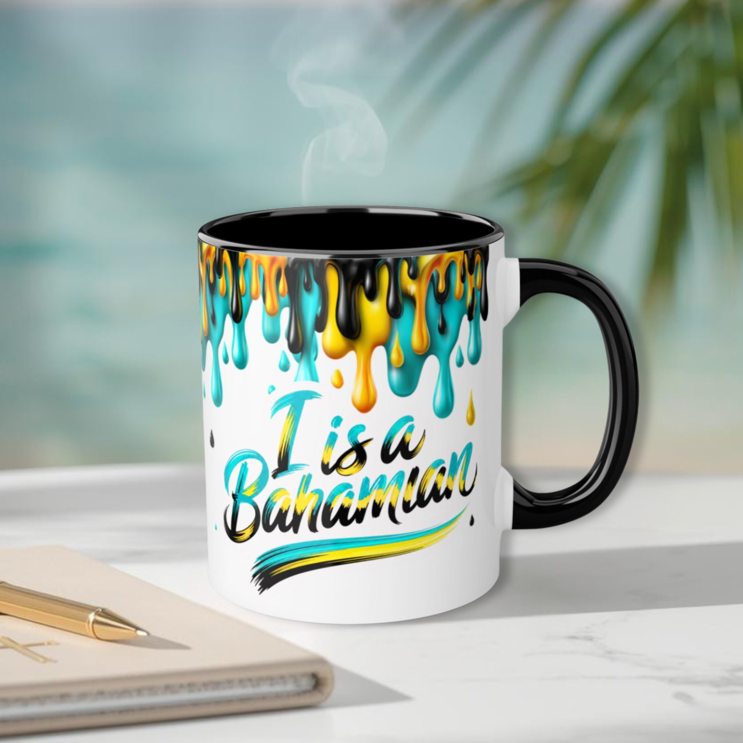 Bahamas Wrap Around Drip Graphic Mug | Accent 11oz Ceramic Mug