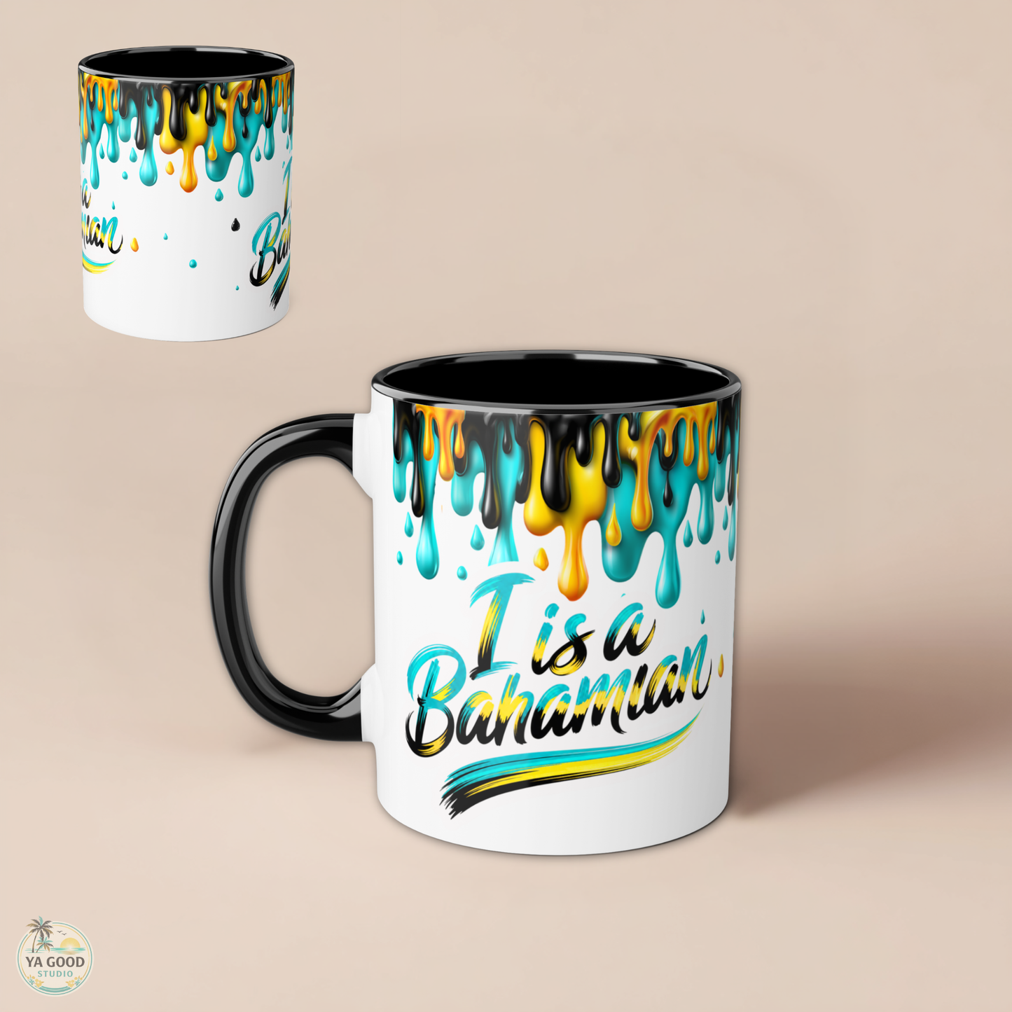 Bahamas Wrap Around Drip Graphic Mug | Accent 11oz Ceramic Mug