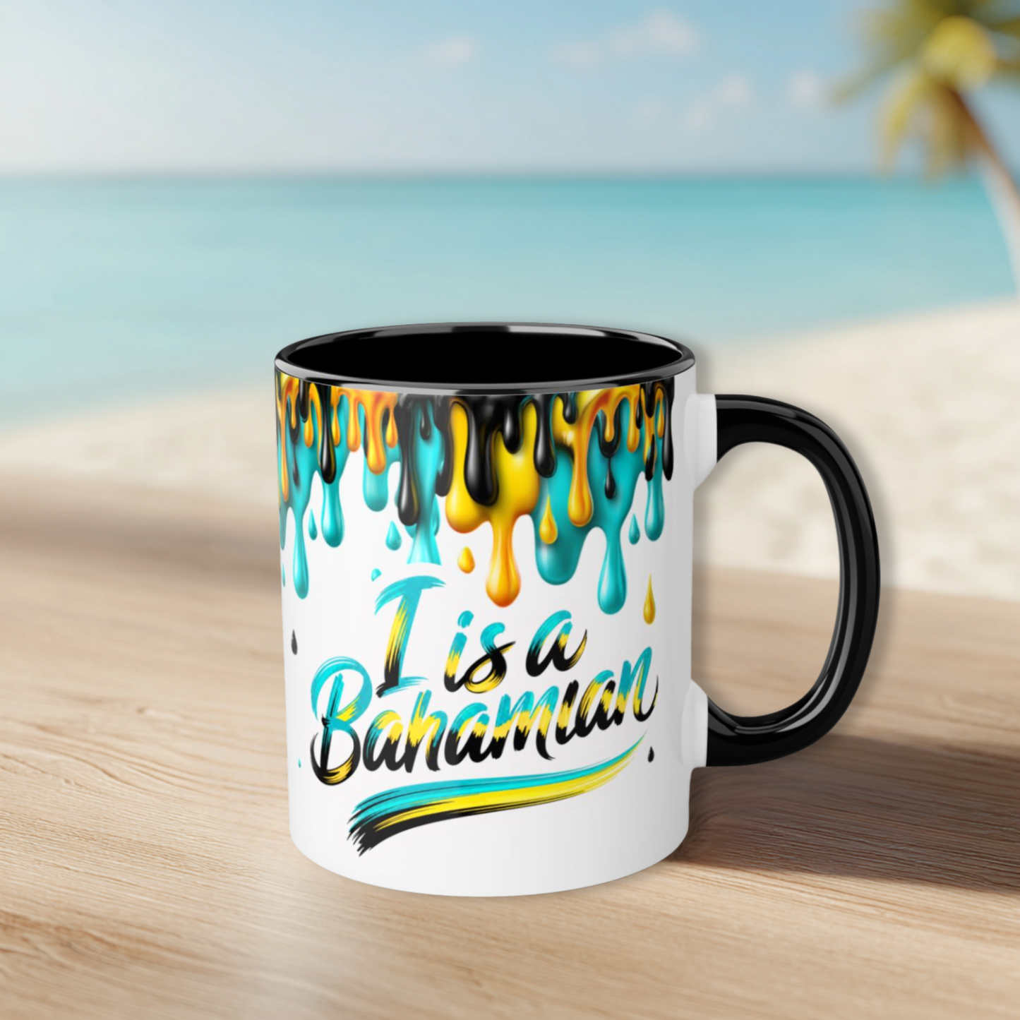 Bahamas Wrap Around Drip Graphic Mug | Accent 11oz Ceramic Mug