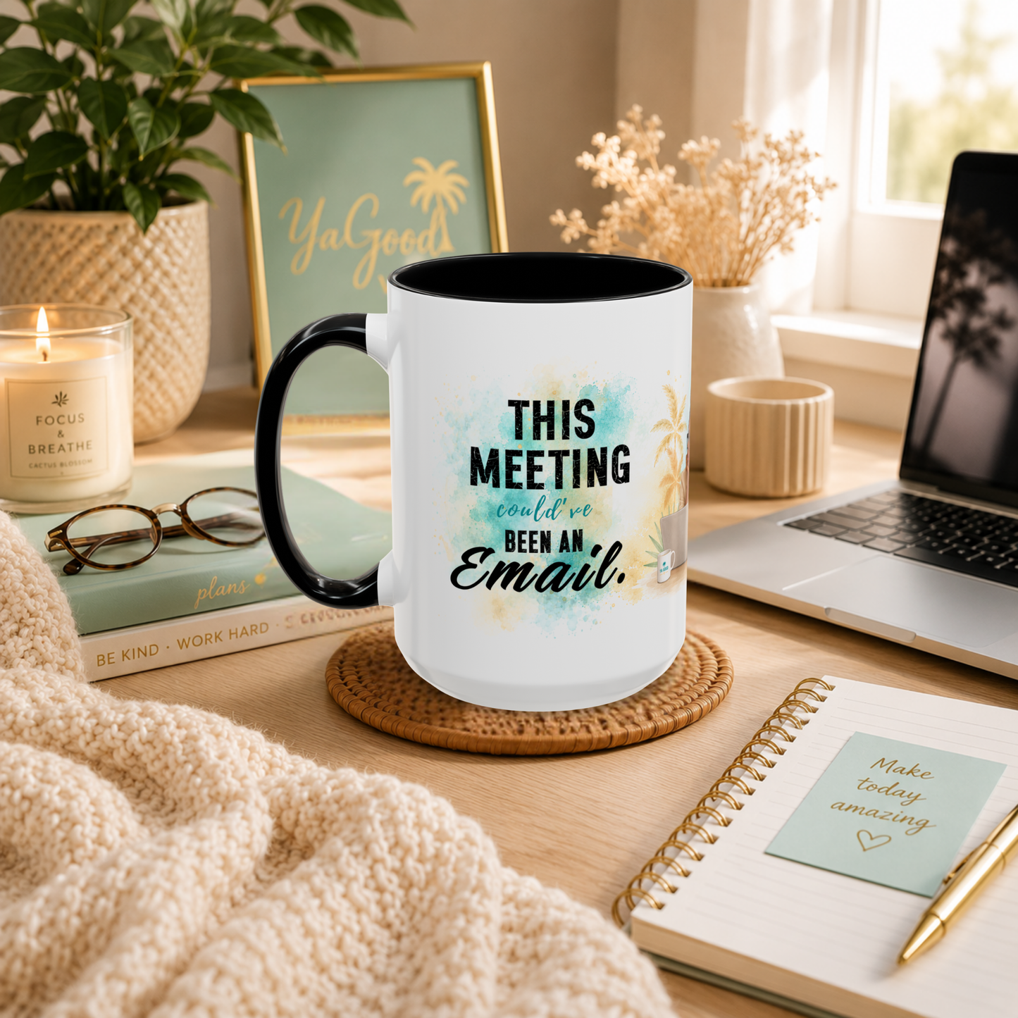 Funny coworker gift mug with "This Meeting Could've Been an Email."